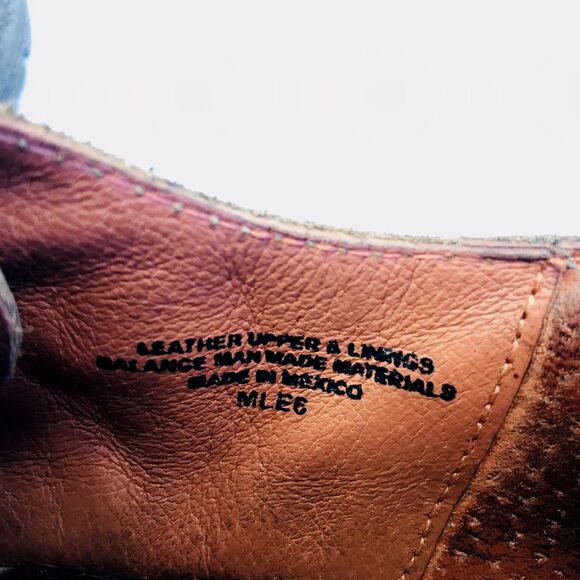 Born Shoes Distressed Leather Lace Oxford Brown 8.5 41.5 Mens Samson Preppy Y2K - Picture 5 of 12
